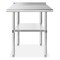 GRIDMANN Stainless Steel Kitchen Prep Table with Backsplash & Under Shelf, NSF Commercial Work Table for Restaurant and Home